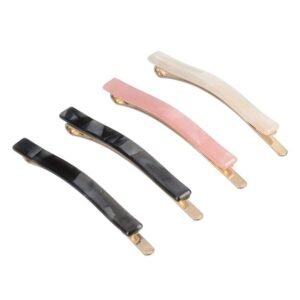 Pearly Flat Barrettes x4